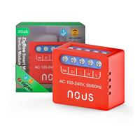 NOUS B6Z ZigBee Mini Smart Switch Modulo - Modulo di commutazione da incasso a 1 canale, ZigBee 3.0, 100-240V, 2000W, per Alexa, Google Assistant, SmartThings, Gateway richiesto