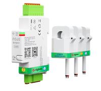 NOUS D4Z Zigbee Contatore di Energia Smart DIN 120A, Monitoraggio del Consumo in Tempo Reale, Compatibile con Alexa e Google Home, Montaggio su Guida DIN