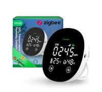 NOUS E10 ZigBee - Rilevatore di CO2 con sensore di temperatura e umidità, monitor intelligente di qualità dell'aria, display LED, allarme app, monitoraggio in tempo reale, Zigbee 3.0, compatibile con