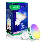 NOUS GU10 RGB Matter LED Bulb, Wi-Fi Light Bulb, Compatibile con Alexa, Google Home, Home Assistant, Tuya Smart Life, App Controlled Light, Light Bulb Colour Change, LED Light Bulb Dimmable