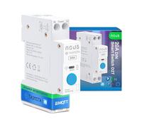 Nous Interruttore Intelligente DIN 20A con Tasmota (ESP32), Monitoraggio Energetico Compatibile con MQTT, Home Assistant, Matter, Controllo Vocale con Alexa, Google Assistant