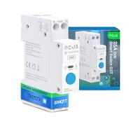 Nous Interruttore intelligente DIN 25A con Tasmota (ESP32), monitoraggio dell'energia, compatibile con MQTT, Home Assistant, Matter, controllo vocale con Alexa, Google Assistant
