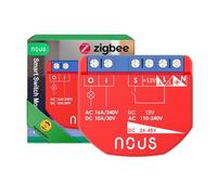 NOUS Modulo Interruttore Intelligente ZigBee con Misurazione della Potenza, 1 Canale, AC 16A/DC 10A, Contatti Secchi, Hub ZigBee 3.0 Richiesto, Compatibile con Alexa, Google Assistant, Home Assistant