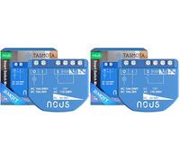 NOUS Modulo Smart Switch WiFi con Tasmota, AC 16A/DC 10A, ESP32, Sensore Temp, Matter & MQTT, 1 Canale, Contatti a Secco, Compatibile con Alexa, Home Assistant, Google Home, Apple Home Kit