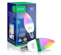 NOUS P4Z ZigBee Smart Bulb E14 RGB, 450 lm, Dimmable LED Candle Light, 16 Million Colors, 2700K-6500K Tunable White, ZigBee 3.0, Works with Alexa & Google Home, ZigBee Hub Required