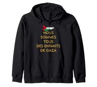 Nous sommes tous des enfants de Gaza PRO attivista palestinese Felpa con Cappuccio