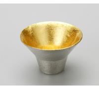 Nousaku Sake Coppa Sakazuki Guinomi Kiki Lamina D'Oro Takaoka Tradizionale Arte