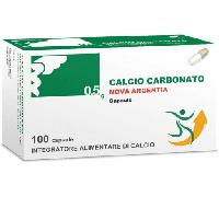 Nova argentia Nova Calcio Carbonato Integratore per Metabolismo Energetico 100 Capsule