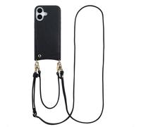 SELENCIA Nova Backcover con cordino e portacarte COVER per Apple iPhone 17, Nero