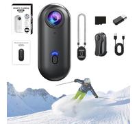 Nova Caplens - POV Camera, 2025 New Treklons 4s Body Camera, 4k Pocket Action Cam, Thumb Action Cameras, 170° Wide Angle, Wearable Video Recording, for Various Outdoor Sports (64 G black,1080p)