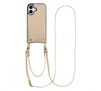 SELENCIA Nova Croco Backcover con cordino e portacarte COVER per Apple iPhone 17, Beige