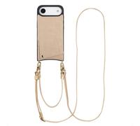 SELENCIA Nova Croco Backcover con cordino e portacarte COVER per Apple iPhone Air, Beige