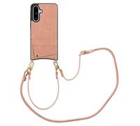 SELENCIA Nova Croco Backcover con cordino e portacarte COVER per Samsung Samsung Galaxy A36/Samsung Galaxy A56 (5G), Rosa