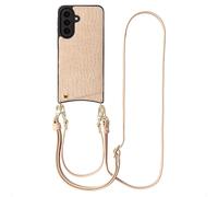 SELENCIA Nova Croco Backcover con cordino e portacarte COVER per Samsung Samsung Galaxy A57 (5G), Beige