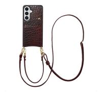 Nova Croco Backcover met koord en pashouder adatta per Samsung Galaxy S26
