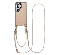 SELENCIA Nova Croco Backcover con cordino e portacarte COVER per Samsung Samsung Galaxy S26 Ultra, Beige