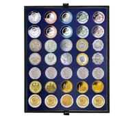NOVA Deluxe Combi Moneta A Cassetta Safe 287 Vuoto & 30 Modelli Tableaux Blu