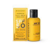 BIOVENE Biovène Barcelona Biovene HYALURONIC Anti-Aging SPF 50 Siero Solare Idratante Protezione Alta, Cocco Biologico 30ml
