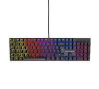 NOVA GAMING HERCULE - Tastiera Gaming Meccanica cablata USB - Tastiera Gamer, retroilluminazione RGB, 104 tasti di cui 26 anti-ghosting, AZERTY francese - Compatibile con PC Gaming, Windows e Linux