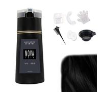 Nova Hair Dye Shampoo, Nova Hair Instant Dye Shampoo, Nova Hair Dye Shampoo, Trynova Hair Shampoo for Women and Men (Black)