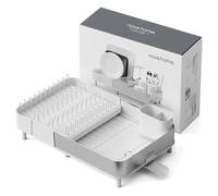 nova home Scolapiatti Estensibile Acciaio Inox da Appoggio, Bianco