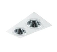 Nova Line Struttura ad incasso - 2 fari - alluminio - orientabile - 34x18,2 cm - bianco Struttura ad incasso - 2 fari - alluminio - orientabile - 34x18,2 cm - bianco