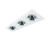 Nova Line Struttura ad incasso - 3 fari - alluminio - orientabile - 50x18,2 cm - bianco Struttura ad incasso - 3 fari - alluminio - orientabile - 50x18,2 cm - bianco