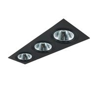 Nova Line Struttura ad incasso - 3 fari - alluminio - orientabile - 50x18,2 cm - nero Struttura ad incasso - 3 fari - alluminio - orientabile - 50x18,2 cm - nero