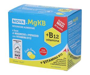 NOVA.MG+KB12 MAGNESIO E POTASSIO Bustine Sali minerali 150 g Granuli