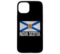 NOVA SCOTIA BANDIERA CANADA NUOVA SCOZIA SALTIRE ROYAL ARMS Custodia per iPhone 15 Plus