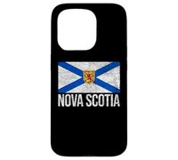 NOVA SCOTIA BANDIERA CANADA NUOVA SCOZIA SALTIRE ROYAL ARMS Custodia per iPhone 15 Pro