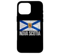 NOVA SCOTIA BANDIERA CANADA NUOVA SCOZIA SALTIRE ROYAL ARMS Custodia per iPhone 16 Pro Max
