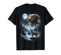 Nova Scotia Duck Tolling Retriever Che Ulula alla Luna Anni '90 Maglietta