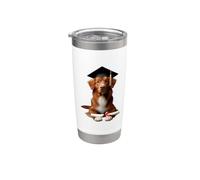 Nova Scotia Duck Tolling Retriever Graduate Cap Graduate Bicchiere termico in acciaio inox doppia parete