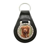 Nova Scozia Anatra Tolling Retriever Pelle Portachiavi