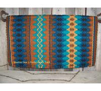 Nova Show Coperta - 38x34 (Cioccolato Base / Blu, Verde Rust Accenni) Da Mayatex