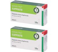 NOVA1947 GLICEROLO 2500 mg Adulti Supposte 18 supposte 2x18 pz Suppos