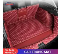 NovaAcc tappetini per bagagliaio in pelle PU per Tesla Model Y dal 2017 al 2024 modello da 3 2021 al 2024 accessori per auto in spugna addensata per rivestimento del carico