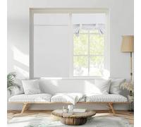 NOVACENTIX Tenda a pacchetto per porta e finestra, per privacy, oscurante, per terrazze e finestre in vetro, 76,2 x 101,6 cm (larghezza x lunghezza), 1 pannello, grigio bianco