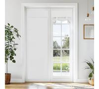NOVACENTIX Tenda a pacchetto per porta e finestra, per privacy, oscurante, per terrazze e finestre in vetro, 76,2 x 177,8 cm (larghezza x lunghezza), 1 pannello, grigio bianco
