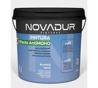 NOVADUR® Pittura bianca antimuffa per muri | STOP MOHOS E Funghi | Anti-umidità interna - esterno | Ottimo per Cucina e Bagno | 4 litri - 5 kg | Vernice acrilica setosa al tatto