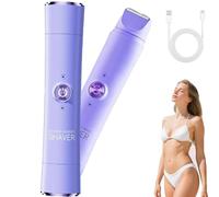 Novae Rasoio elettrico di bellezza, Terrimmer bikini 2 in 1 per le donne, rasoio a doppia testa a cordone per peli pubici, facciali e per il corpo, Impossibile bagnato e asciutto (Purple)
