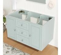 NovaFurnish Armadio per lavabo, mobile da bagno con 3 cassetti, molto spazio, lavabo sospeso, stile moderno, per bagno (verde, 78,5 x 46 x 46,8 cm)