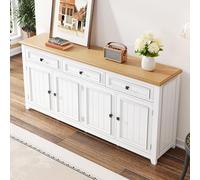 NovaFurnish Modern and Simple Credenza moderna per armadio e credenza a buffet per soggiorno, 160LX35BX76H(cm) (bianco)