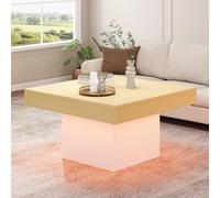 NovaFurnish Tavolino LED creativo a forma di fungo, 70 x 70 x 40 cm, elegante tavolino quadrato, portata 30 kg, design moderno per soggiorno