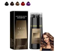 Novahair Color Restoring Shampoo, Natural Instant Dye Shampoo for Gray Hair Coverage and Beard, Quick, Easy, Long Lasting, Safe (Light Brown)