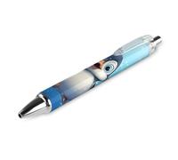 Novaj Penna a sfera retrattile a forma di pinguino, portatile, inchiostro blu, penna da lavoro per casa e ufficio, 1 pezzo