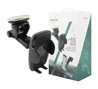 NOVAK Supporto Cellulare Auto per Cruscotto e Parabrezza | Porta Telefono con Ventosa Potente e Braccio Telescopico Estensibile, Rotazione 360°, Universale per iPhone, Samsung e Altri Smartphone