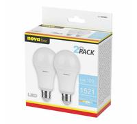 NOVALINE LAMPADE LED CLASSIC E27 15W 220-240V 4000K 2PACK BOX