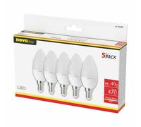 NOVALINE LAMPADE LED OLIVA E14 6W 220-240V 3000K PENTAPACK BOX